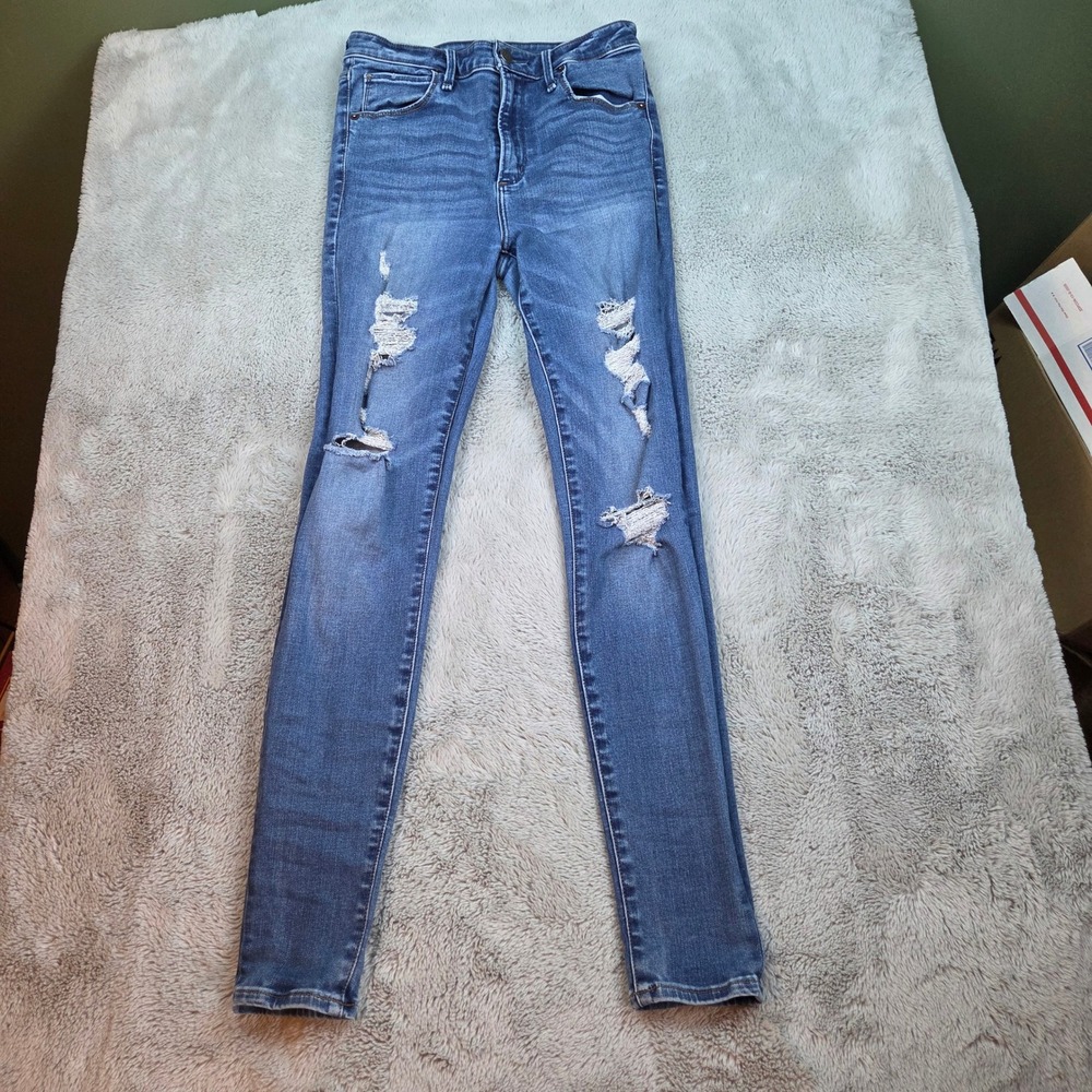 Abercrombie & Fitch Simone High Rise Super Skinny Jeans Womens 27/4R Distressed
